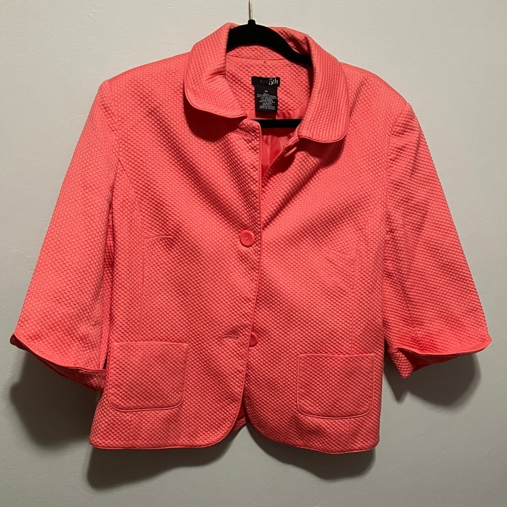 East 5th Textured Coral Blazer